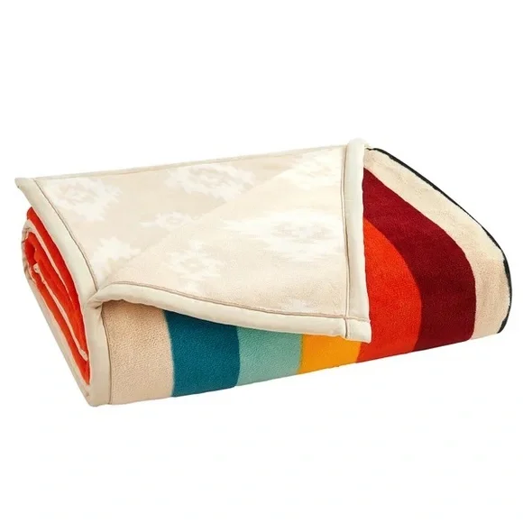 Pendleton Multicolor Striped Reversible Blanket Throw Brand New - Picture 5 of 5